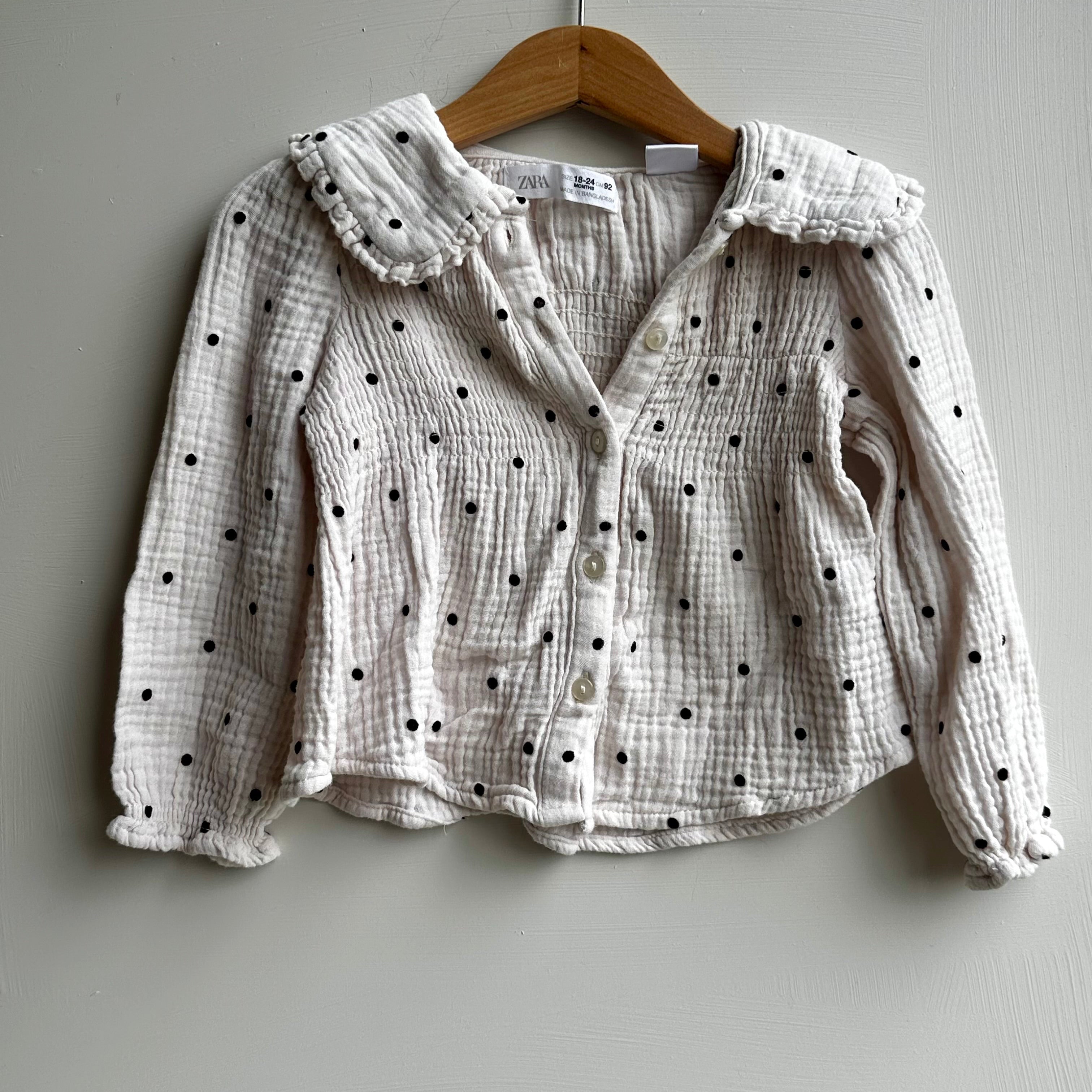 Chemise à pois Zara 18-24 mois | Seconde main