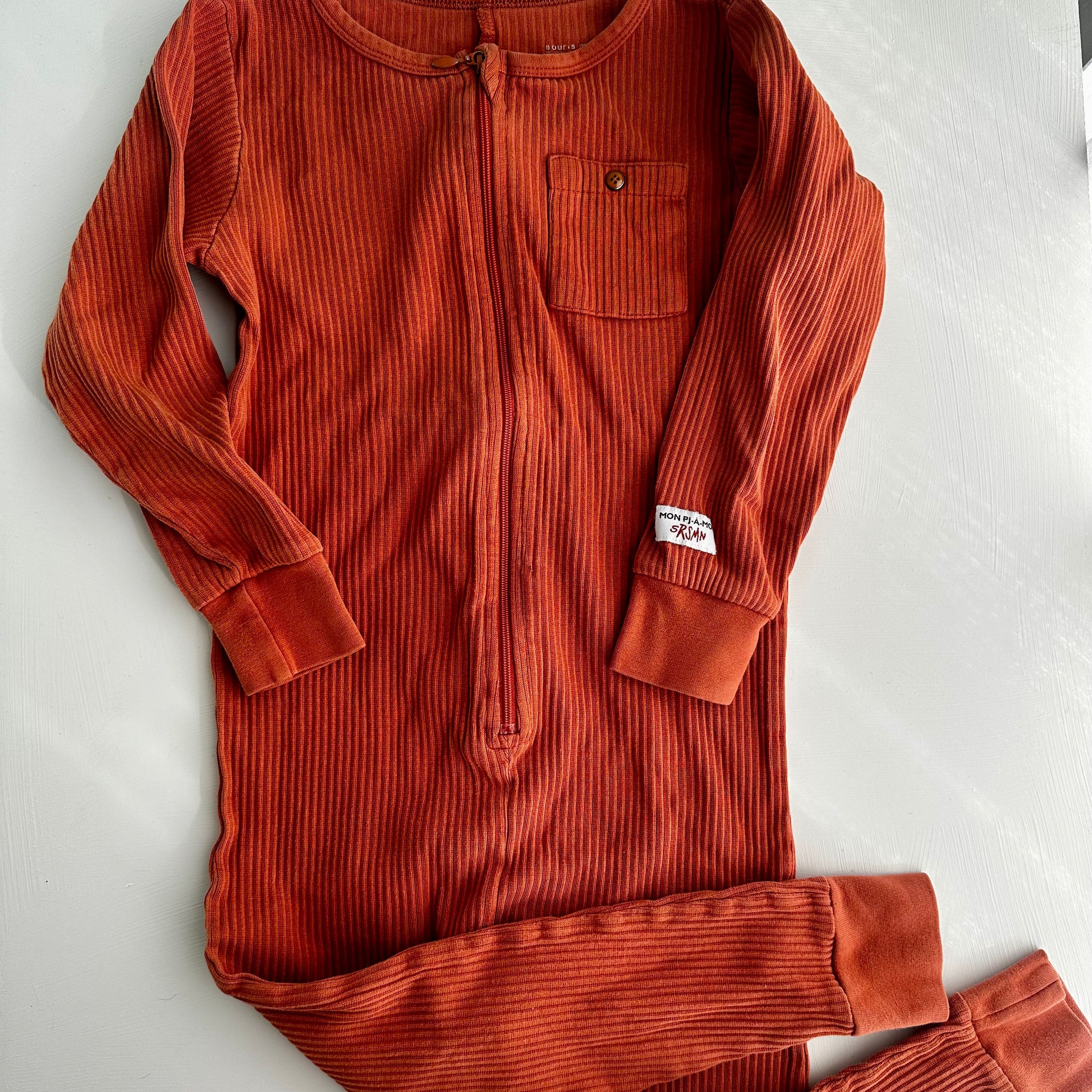 Pyjama Orange sans pied Souris Mini 5 ans | Seconde main
