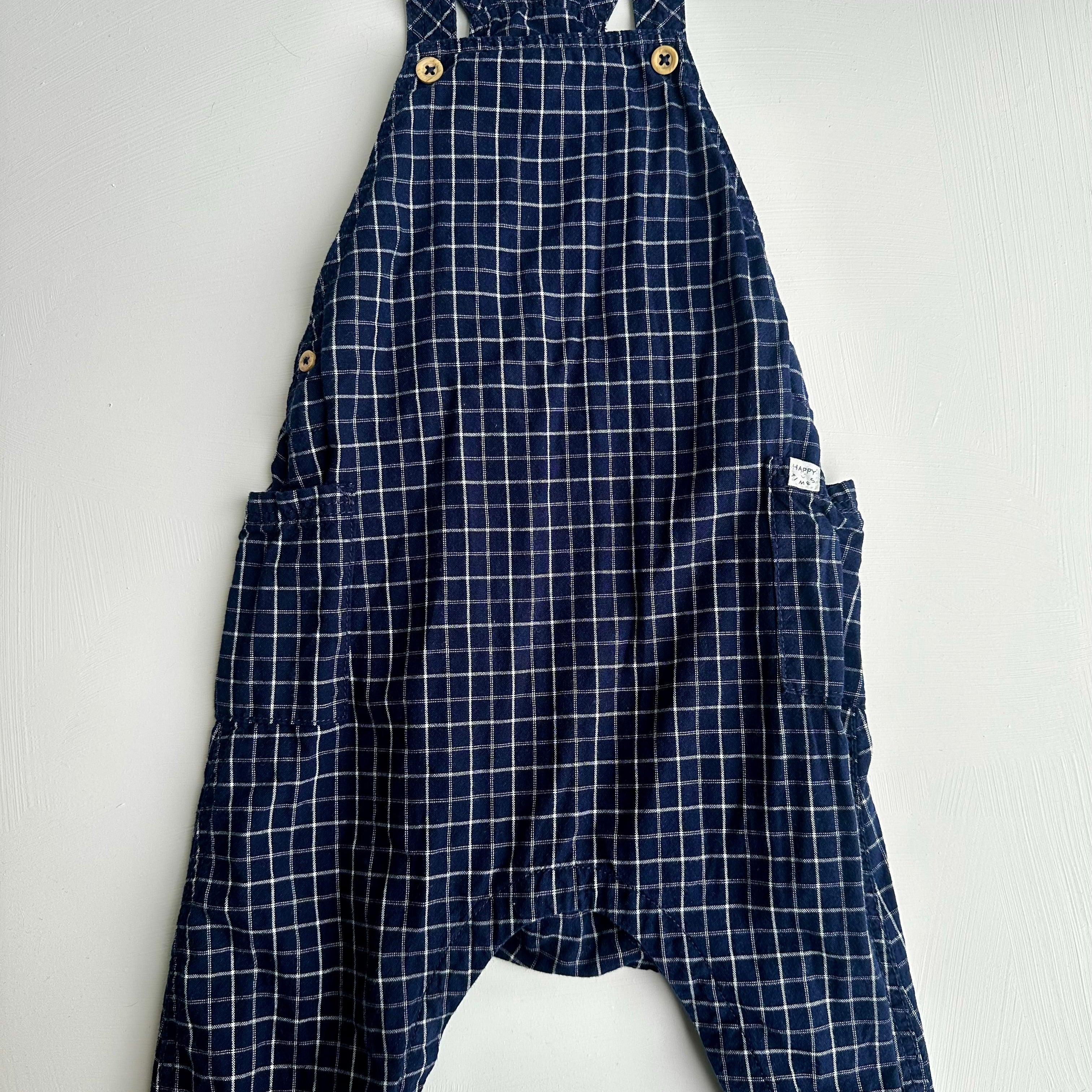 Salopette carreaux bleu 1 1/2-2 ans | Seconde main