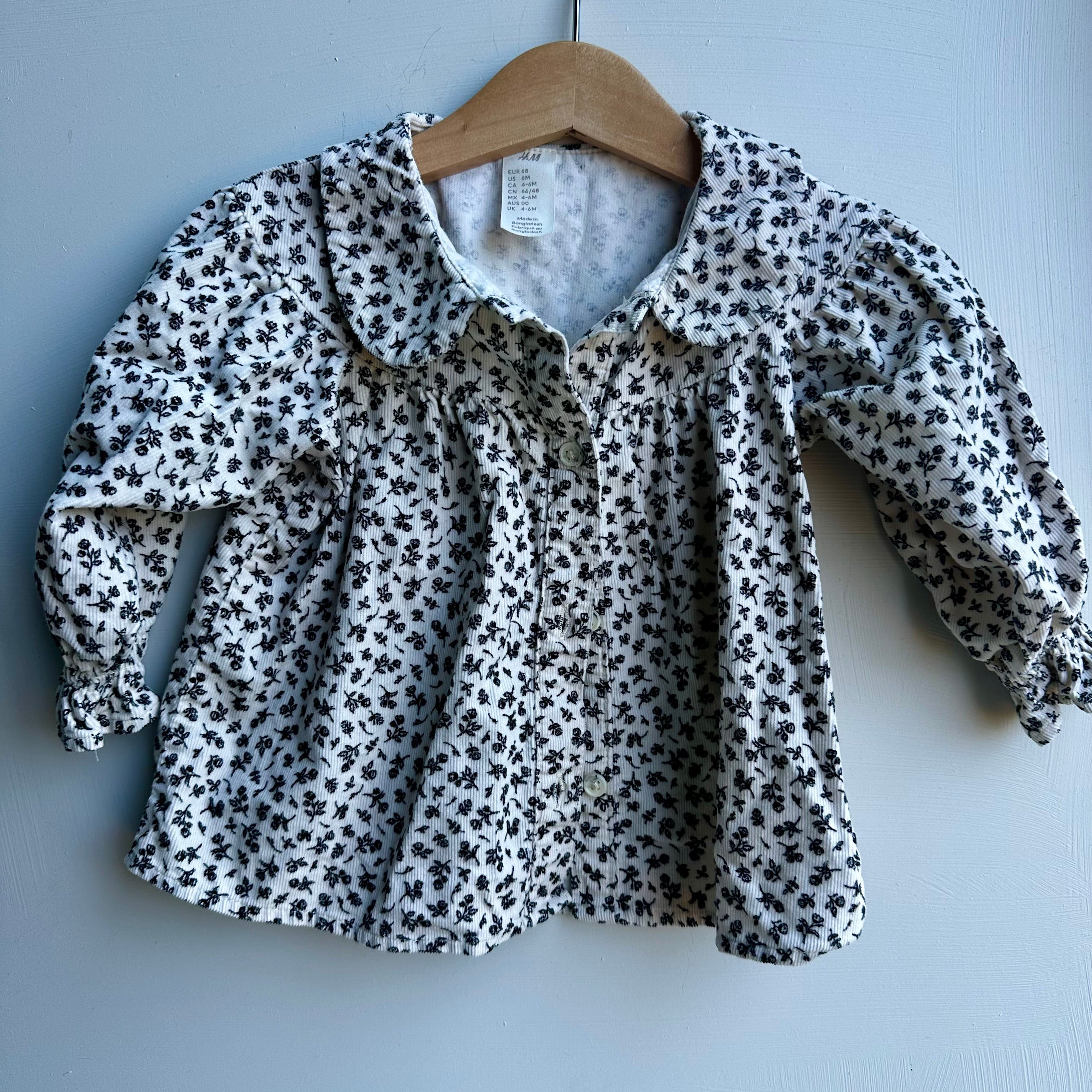Chemise à fleurs H&M 4-6 mois | Seconde main (corduroy)