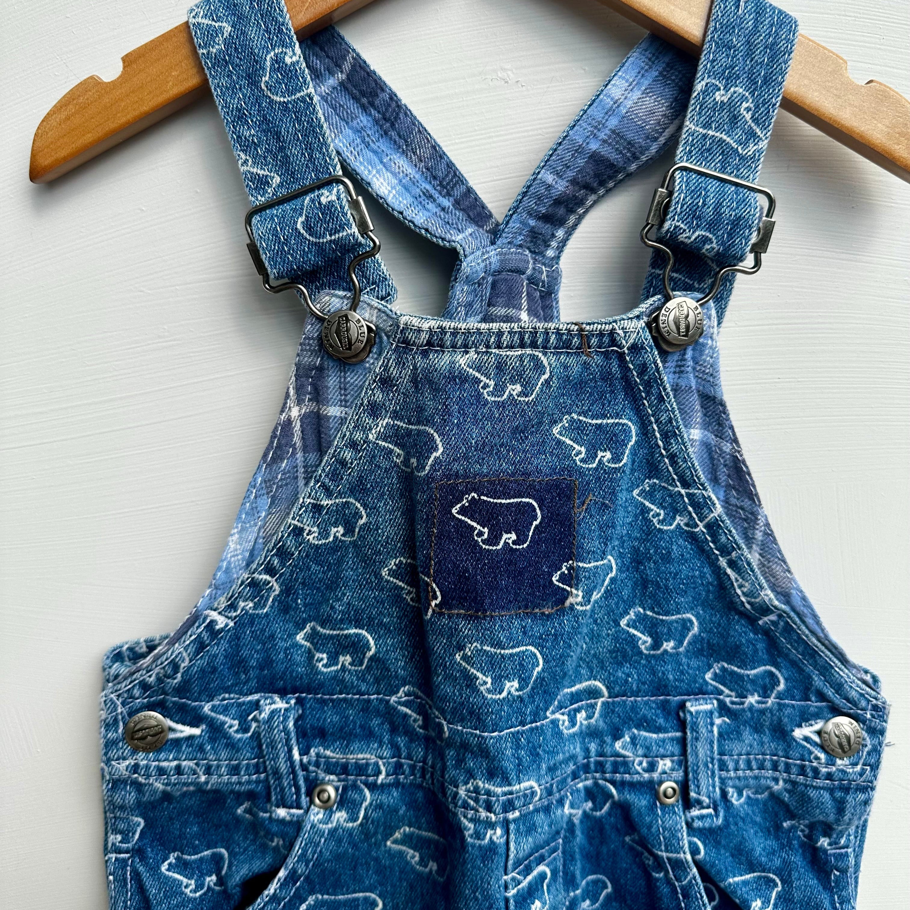 Salopette vintage* Blue Carrousel Denim (1980-1990) 24 mois | Seconde main