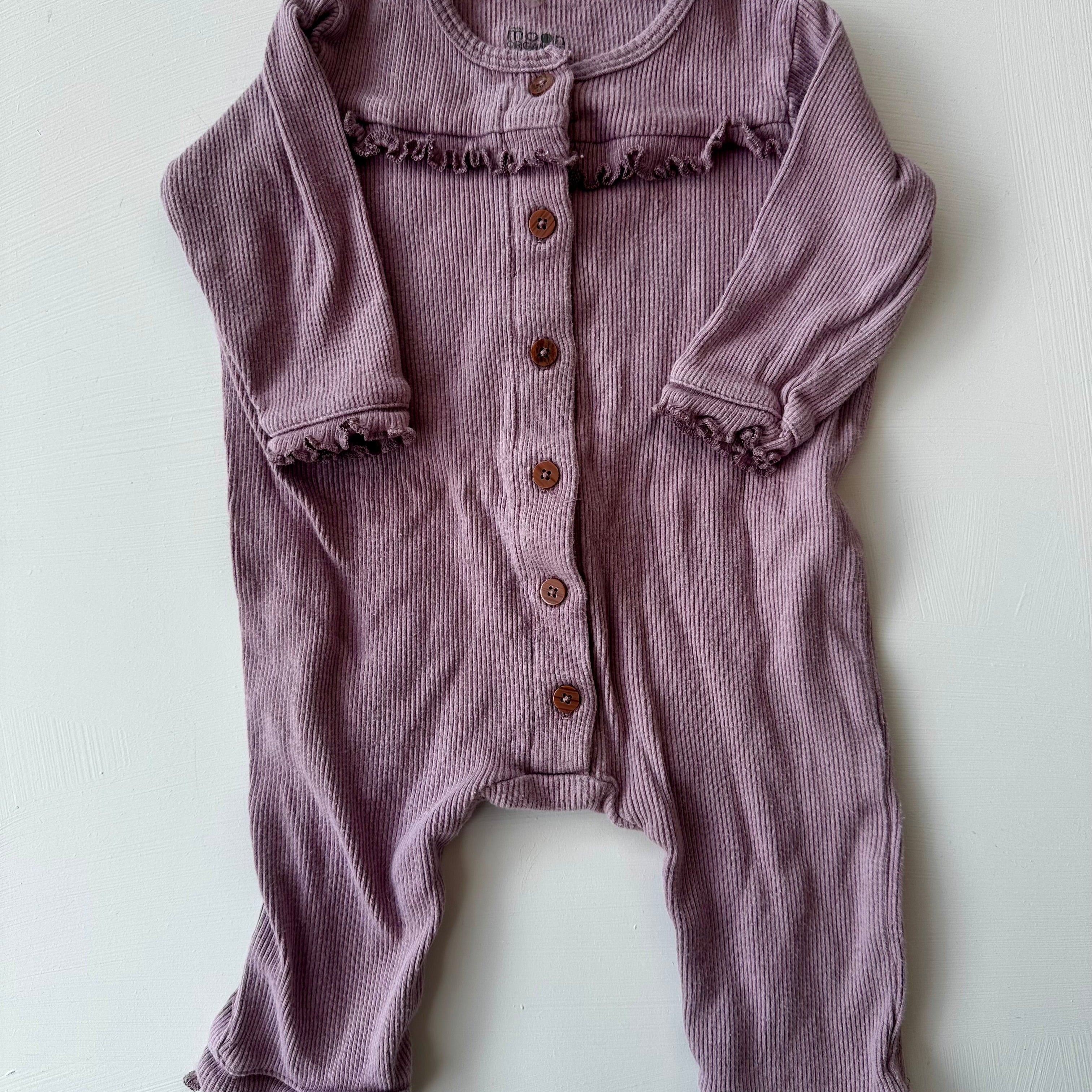 Ensemble 1 pièce mauve Moom Organic 3-6 mois | Seconde main