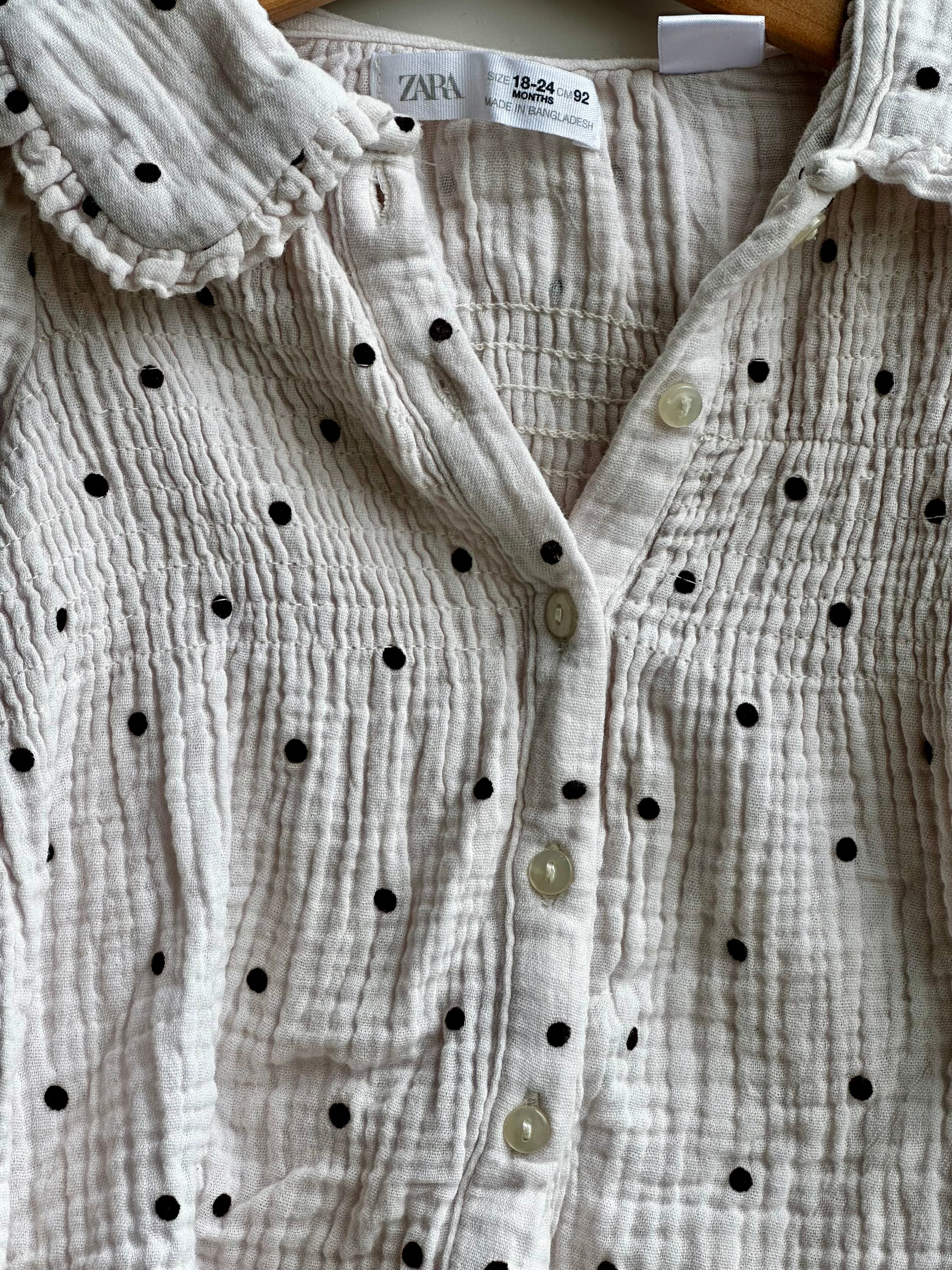 Chemise à pois Zara 18-24 mois | Seconde main