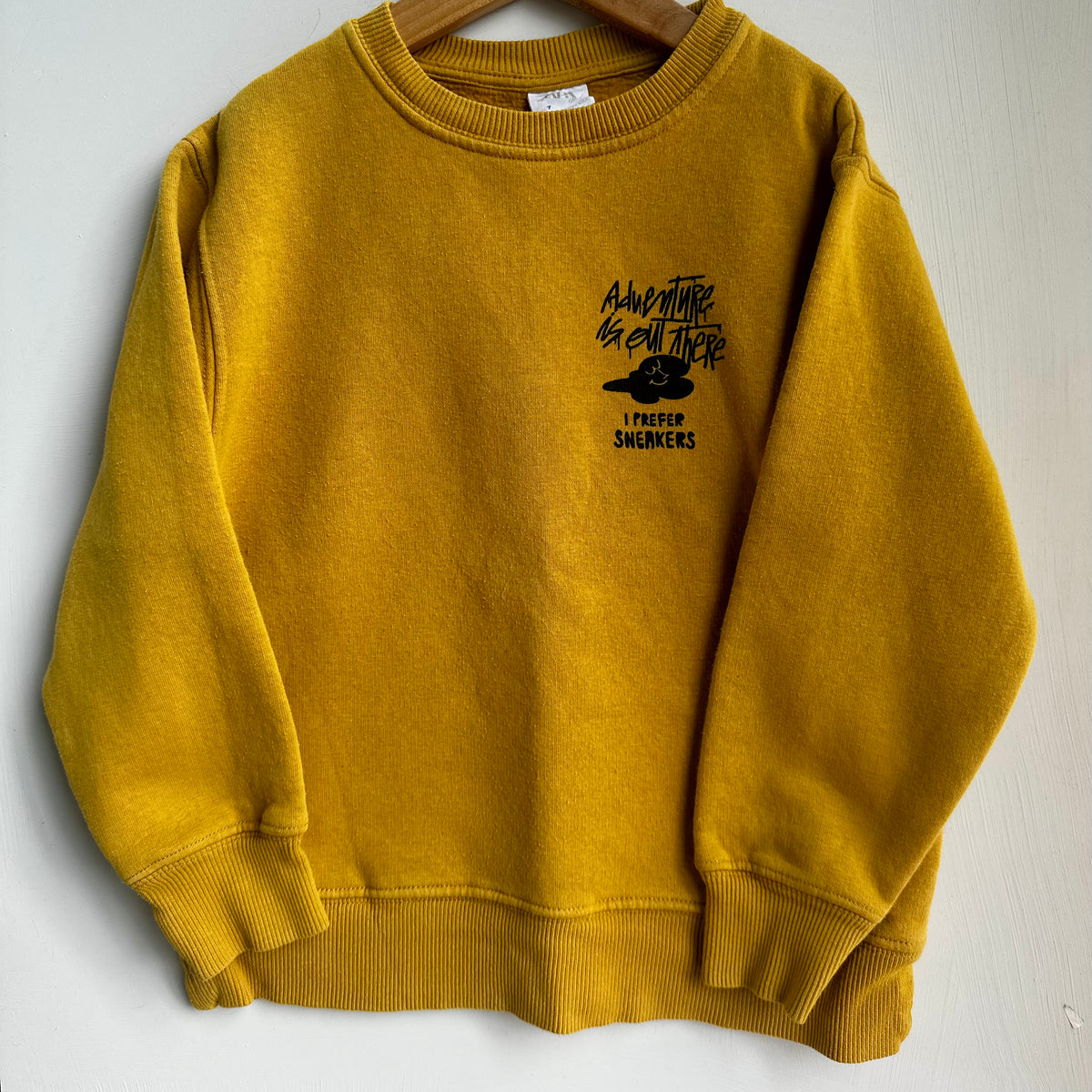 Crewneck jaune Zara 6 ans | Seconde main (légèrement mousseux)