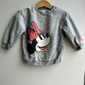 Pull gris Minnie Mouse H&M* Disney 9-12 mois | Seconde main | Imparfait- Petite tâche