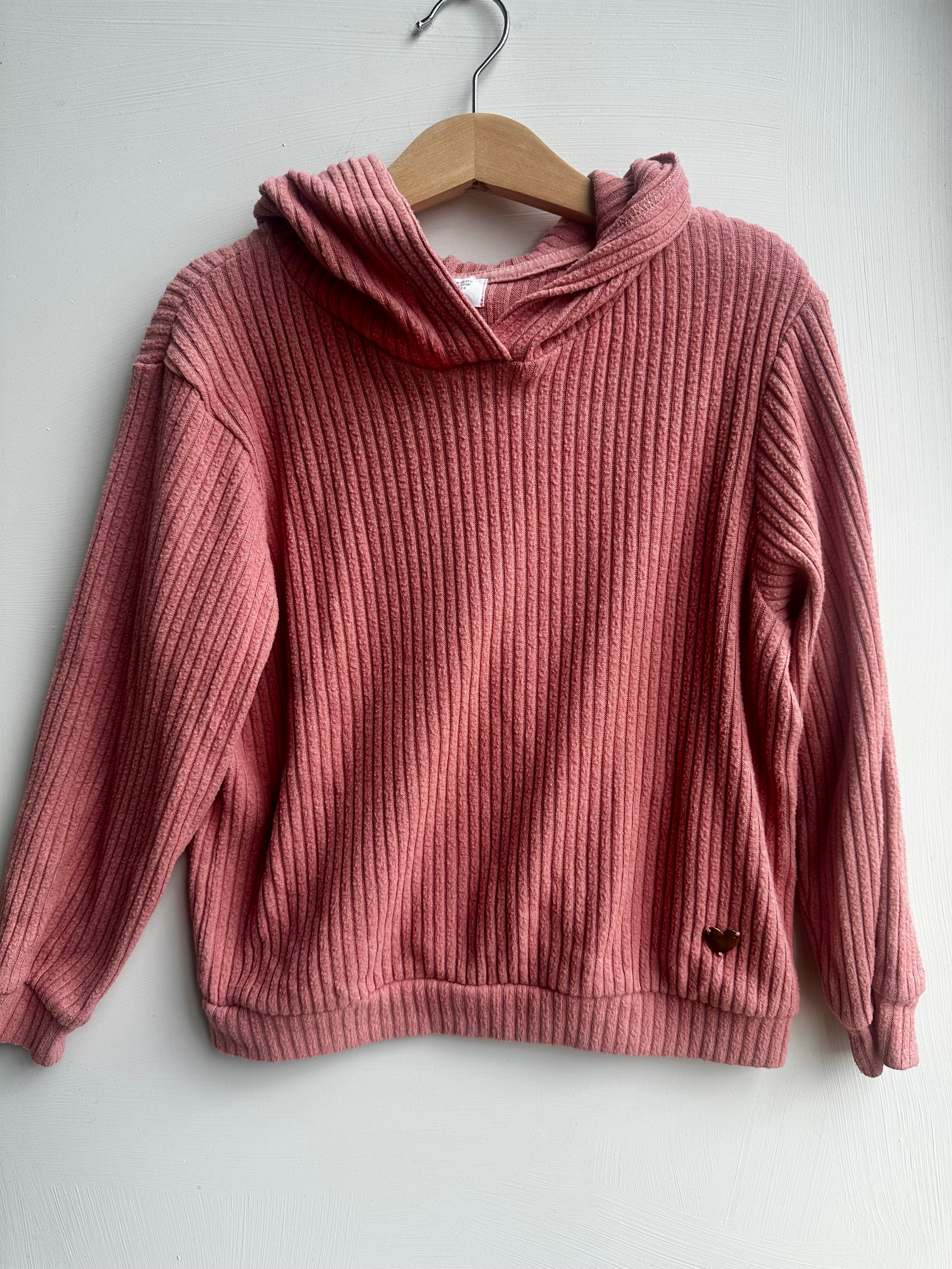Pull à capuchon rose 4-6 ans H&M | seconde main
