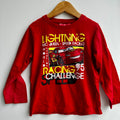 Chandail manche longue Cars Disney 4 ans | Seconde main | texte légèrement craquelé
