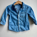Chemise en jean H&M 6-9 mois | Seconde main (fait grande)