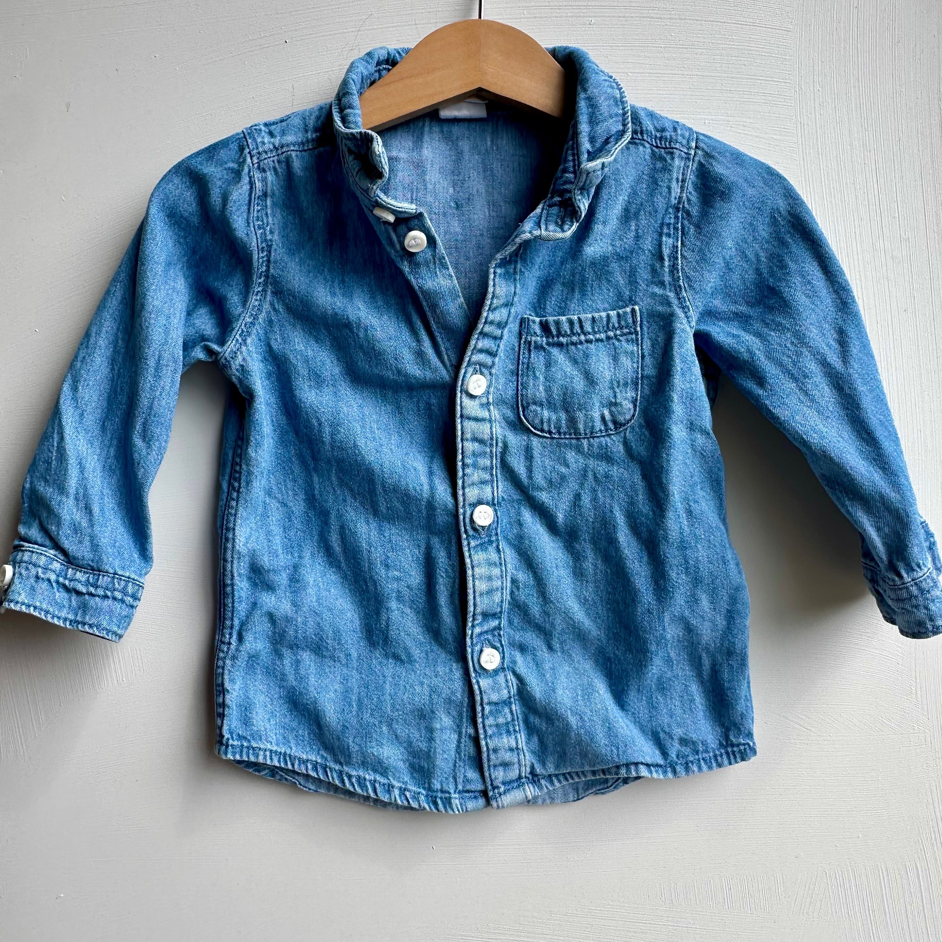 Chemise en jean H&M 6-9 mois | Seconde main (fait grande)