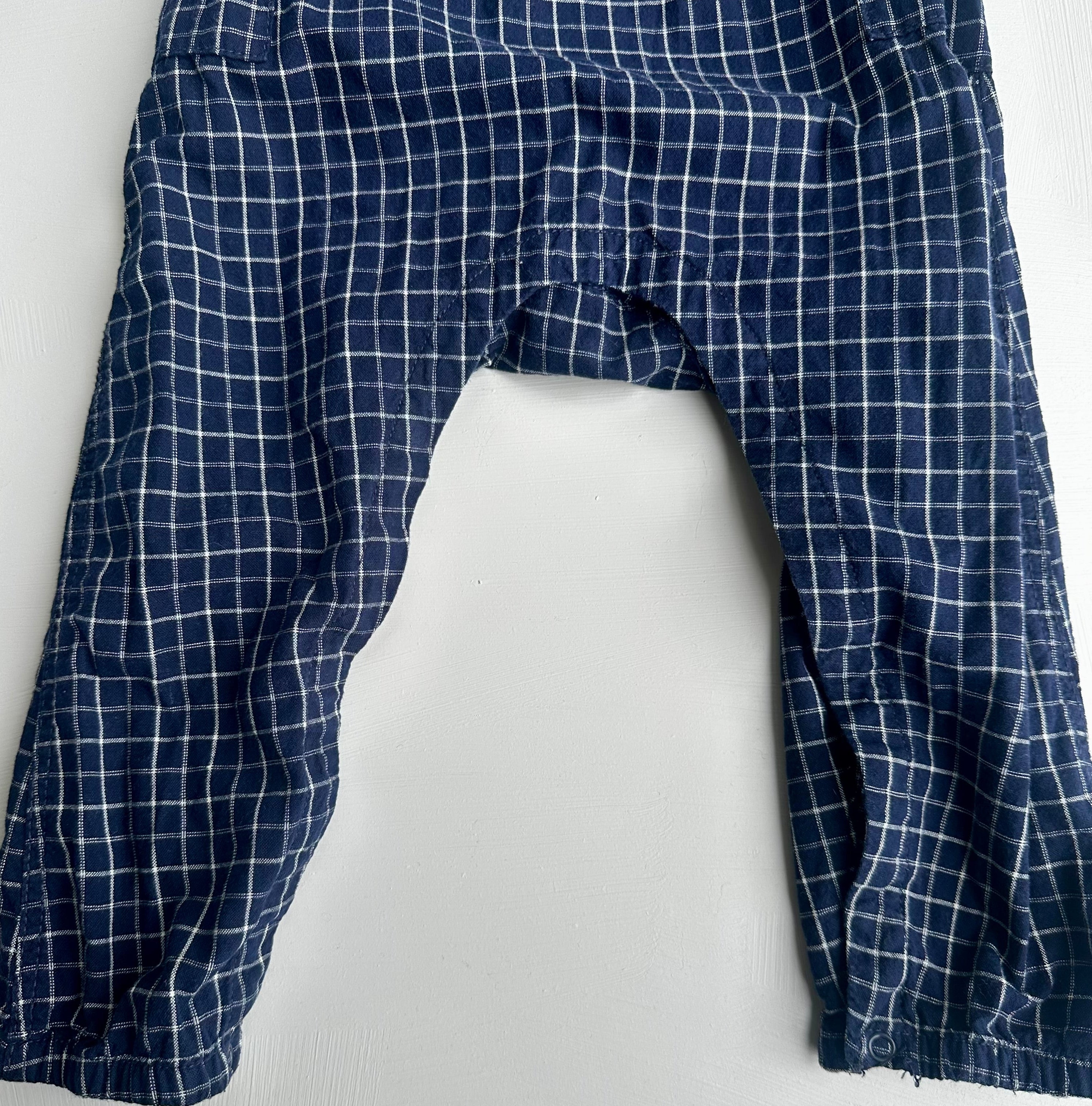 Salopette carreaux bleu 1 1/2-2 ans | Seconde main