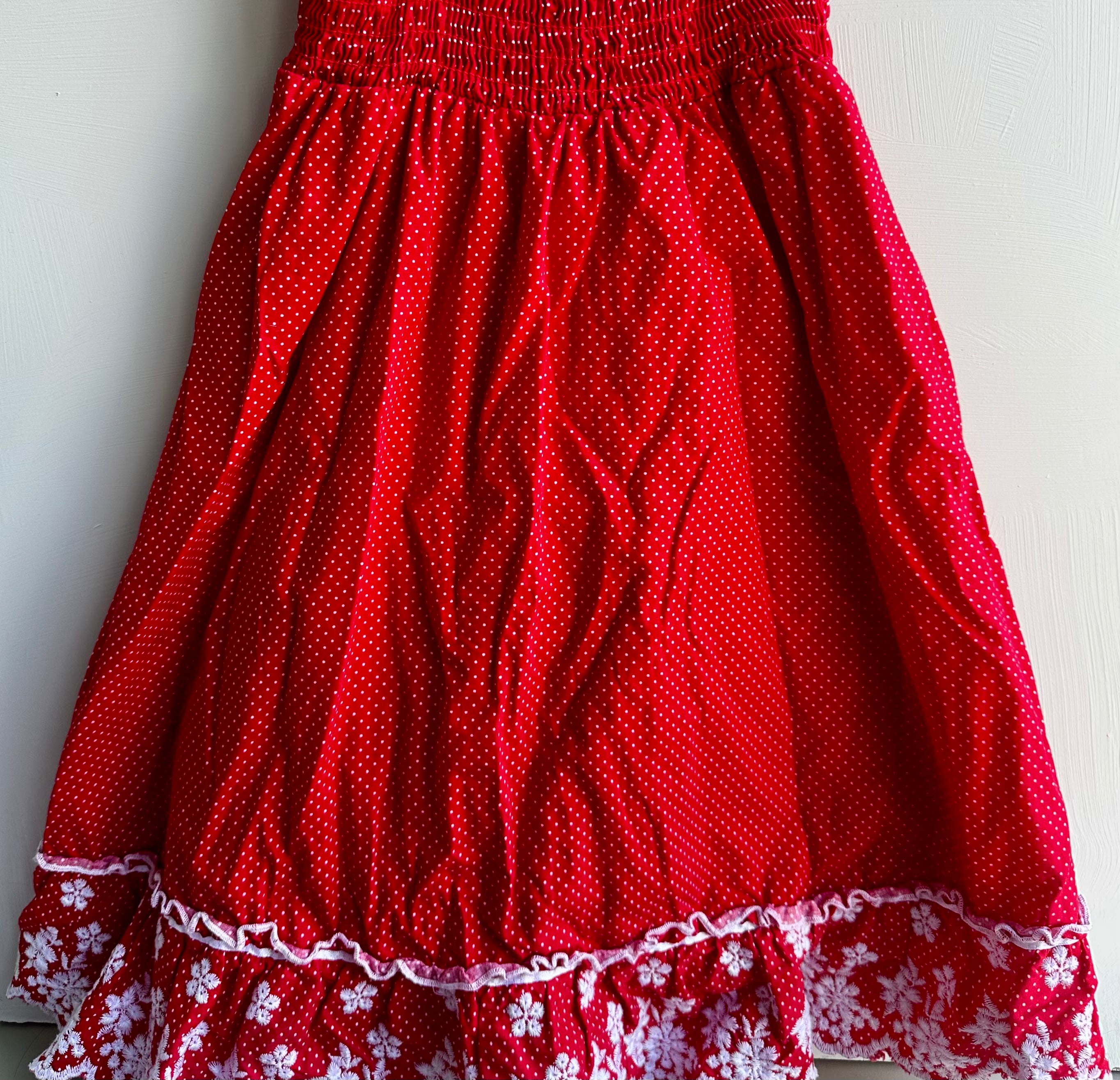 Robe rouge à pois 6 ans | Seconde main