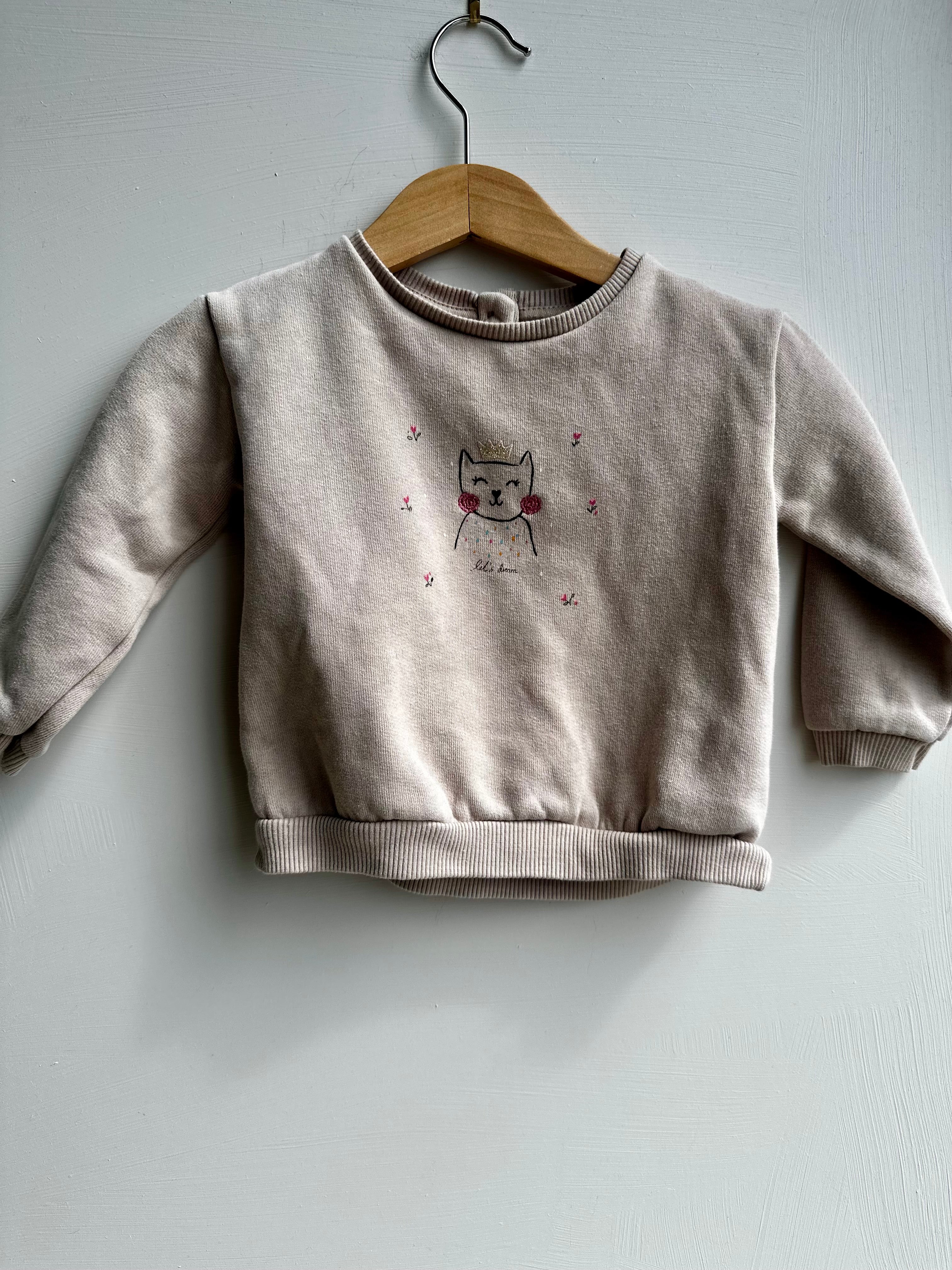 Pull chat Zara 6-9 mois | Seconde main