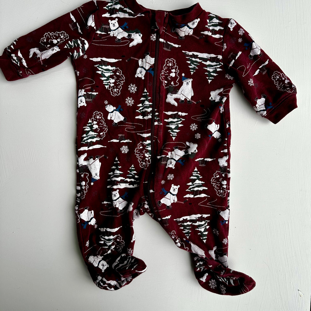 Pyjama patins George 0-3 mois | Seconde main (motifs craquelés)