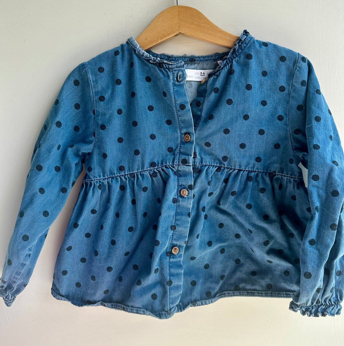 Chemise Zara à pois 3-4 ans | Seconde main