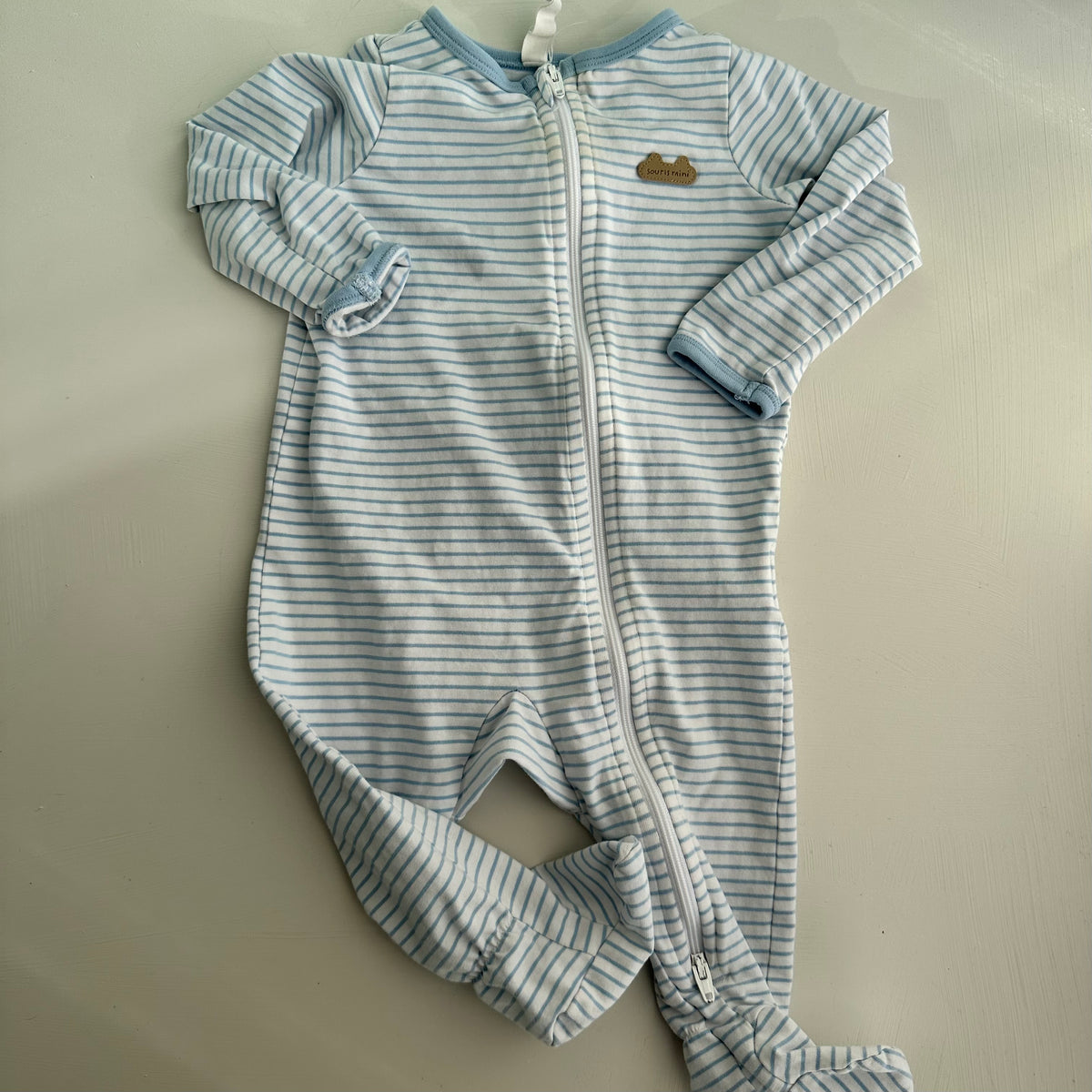 Pyjama ligné Souris Mini 6-9 mois | Seconde main (Imparfait*)