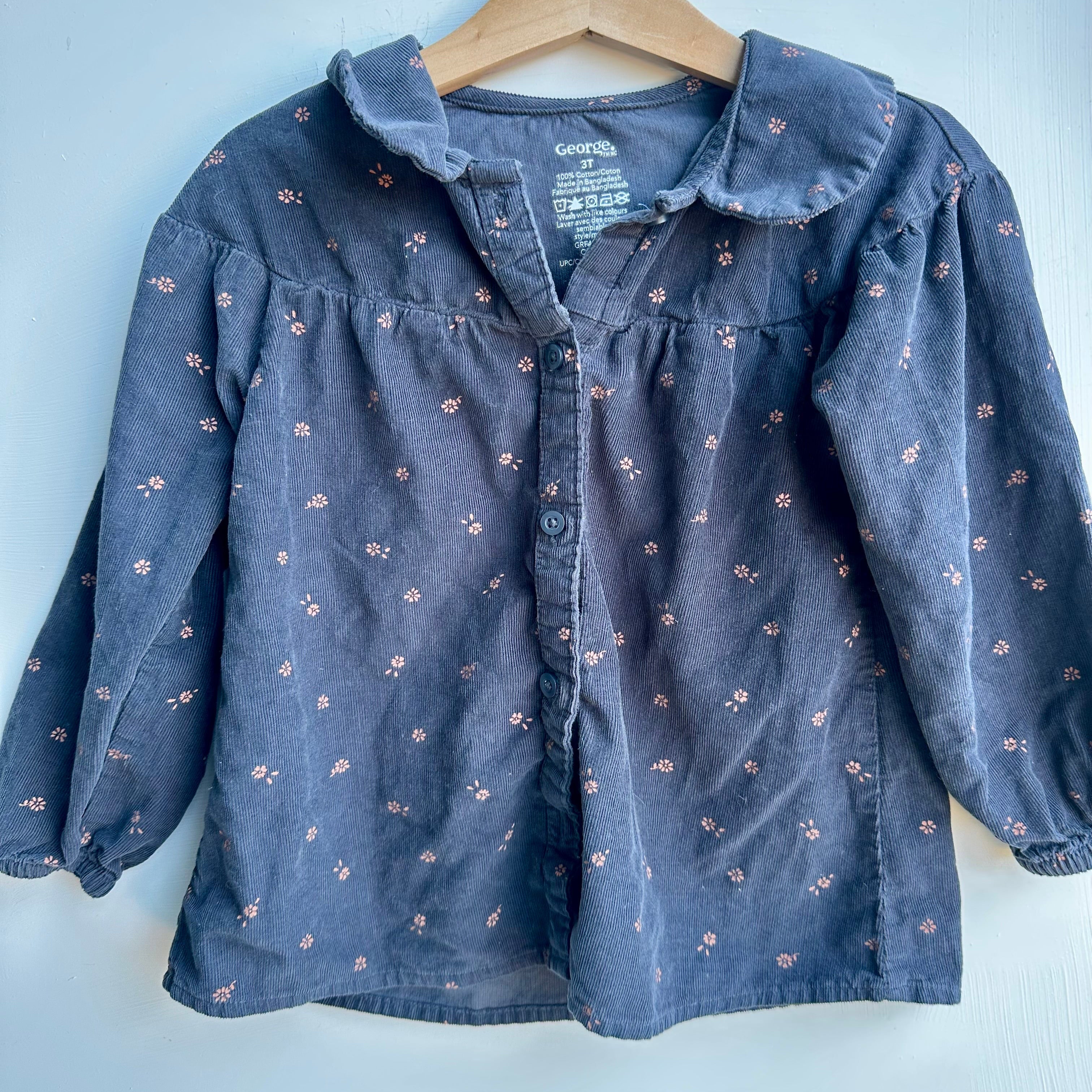 Chemise à fleurs George 3 ans | Seconde main (corduroy)